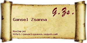 Gansel Zsanna névjegykártya